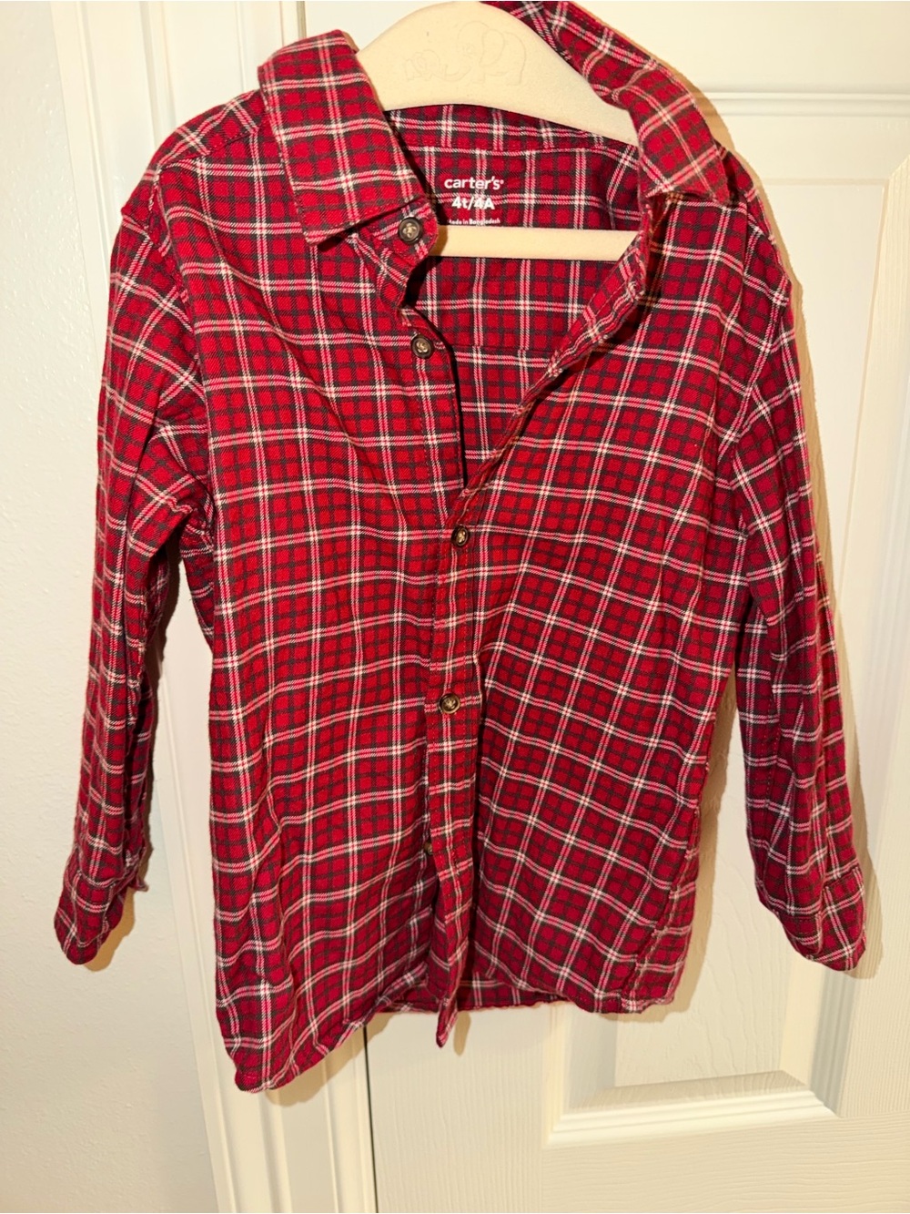 Carter's Red Plaid Button-Down Shirt
